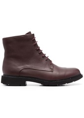 Camper ankle lace-up fastening boots