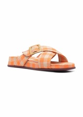 Camper Atonik gingham-check print slides