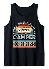 Camper born 1951 70th Birthday camping Gift Tank Top