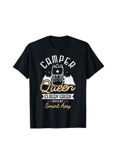 Camper queen classy sassy and a bit smart assy Camping Fan T-Shirt