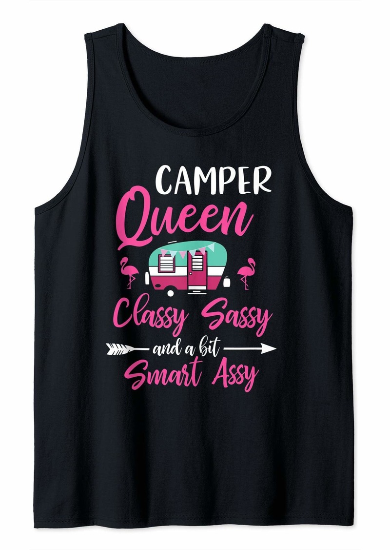 Camper Queen Classy Sassy Smart Assy Camping RV Gift Tank Top