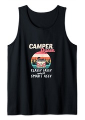 camper queen classy sassy smart assy Funny Glamping Outdoor Tank Top