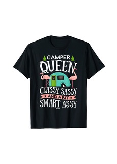 Camper Queen Classy Sassy Smart Funny Women Girls Camping RV T-Shirt