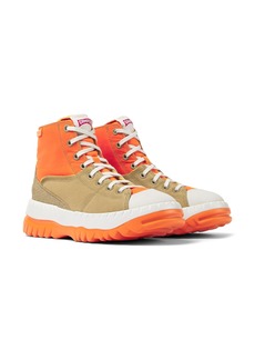 Camper Teix High Top Hiking Sneaker in Orange/Brown/White at Nordstrom Rack