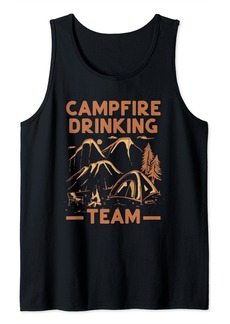 Campfire Drinking Team Funny Camper Outdoor Camping Lover Tank Top