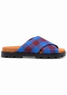 Camper check-print sandals