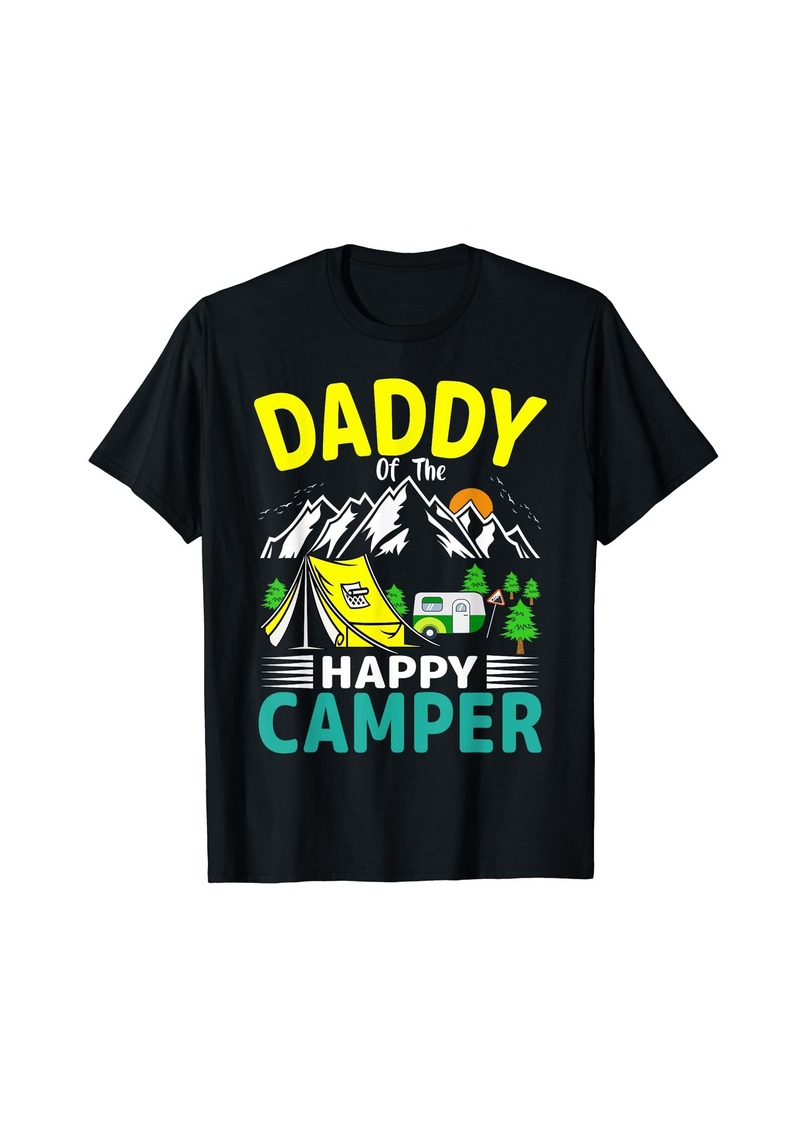 Daddy Of The Camper Dad 1st Birthday Family Camping Trip T-Shirt