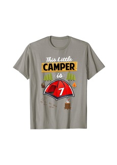 Camper Fun 7th Camping Birthday T-Shirt Camp Lover 7 Year Old Gift