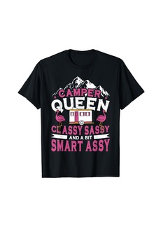Funny Camper Queen Classy Sassy Camping Rv T-Shirt