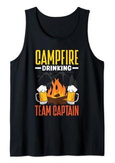 Camper Funny Campfire Drinking Team Captain Camp Camping Outdoor Tank Top
