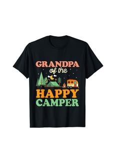 Grandpa Of The Happy Camper Shirt Men 1st Bday Camping Trip T-Shirt