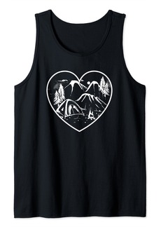 Hiking Camping Outdoor Summer Mountain Nature Funny Camper Tank Top