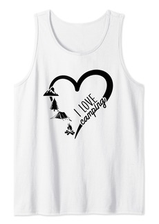 Camper I Love Camping Heart Summer Vacation Athletic Outdoor Nature Tank Top