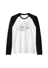 Camper Life Is An Adventure with Camping and Motorhome Raglan Baseball Tee