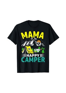 Mama Of The Camper Mom 1st Birthday Family Camping Trip T-Shirt