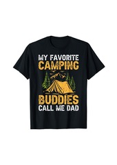 Camper My Favorite Camping Buddies Call Me Dad Vintage Father's Day T-Shirt