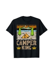 Vintage Style Adventure Camper King Camping T-Shirt
