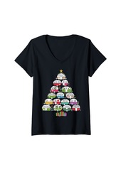 Womens Camper Christmas Tree Vehicles Camping RVing Trailers V-Neck T-Shirt