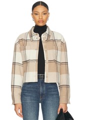 Canada Goose Almandine Cropped Plaid Shirt Jacket