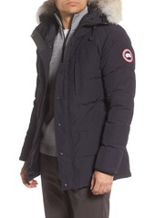 Canada Goose Carson Fusion Fit Hooded Down Parka with Genuine Coyote Fur Trim