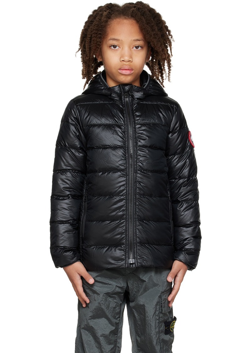 Canada Goose Kids Kids Black Crofton Down Jacket