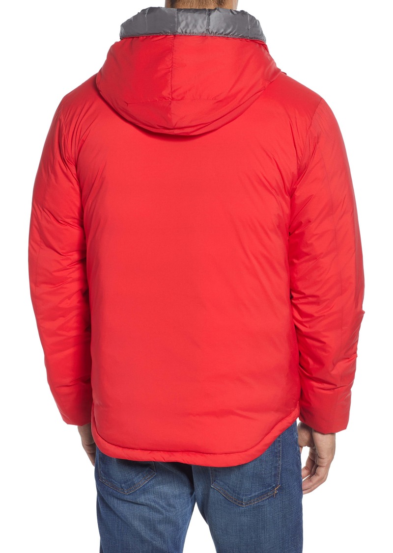 lodge packable windproof 750 fill power down hooded jacket