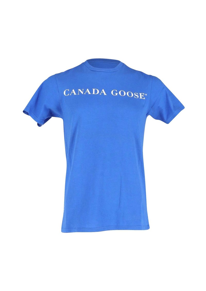 Canada Goose Polar Bear T-Shirt in Blue Cotton