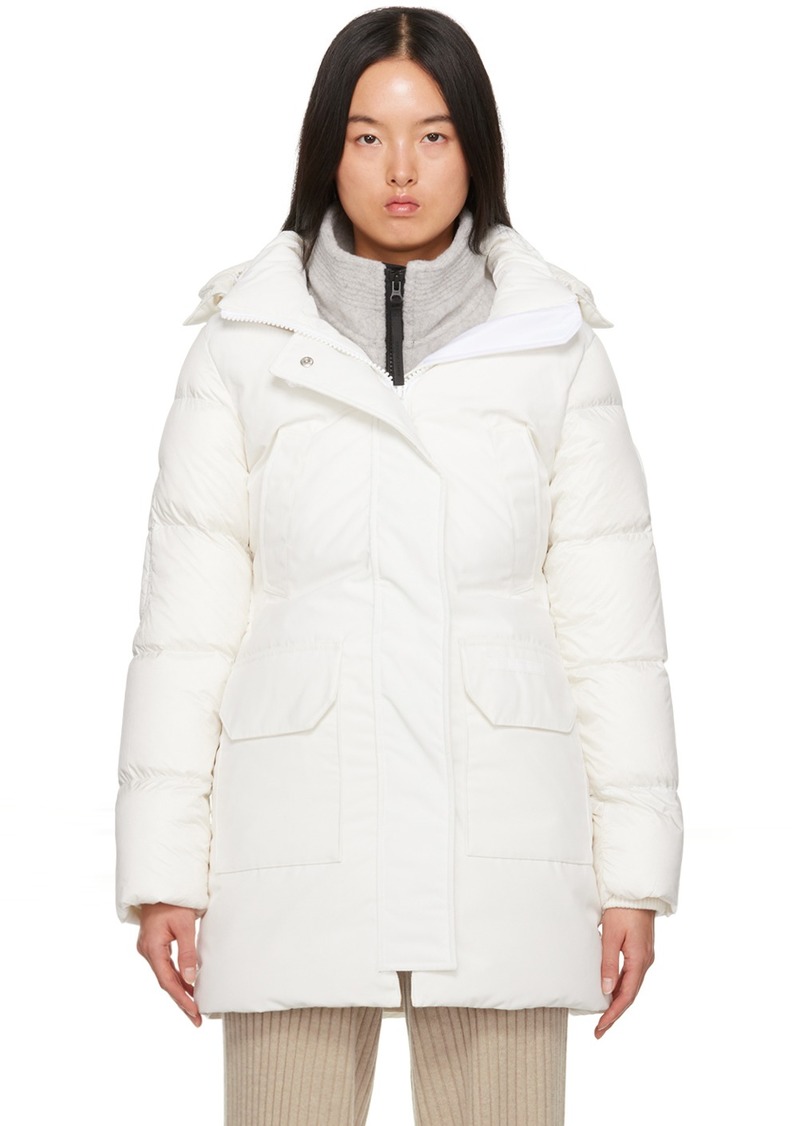 Canada Goose White Paradigm Trillium Down Jacket