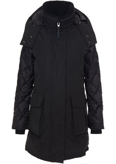 Canada Goose Woman Paneled Quilted Shell Hooded Down Coat Black