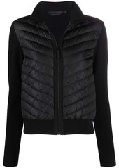 Canada Goose chevron-quilted knitted short jacket