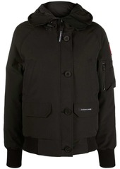 Canada Goose logo-patch hooded down jacket