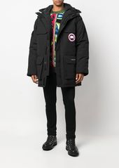 Canada Goose logo-patch hooded down jacket