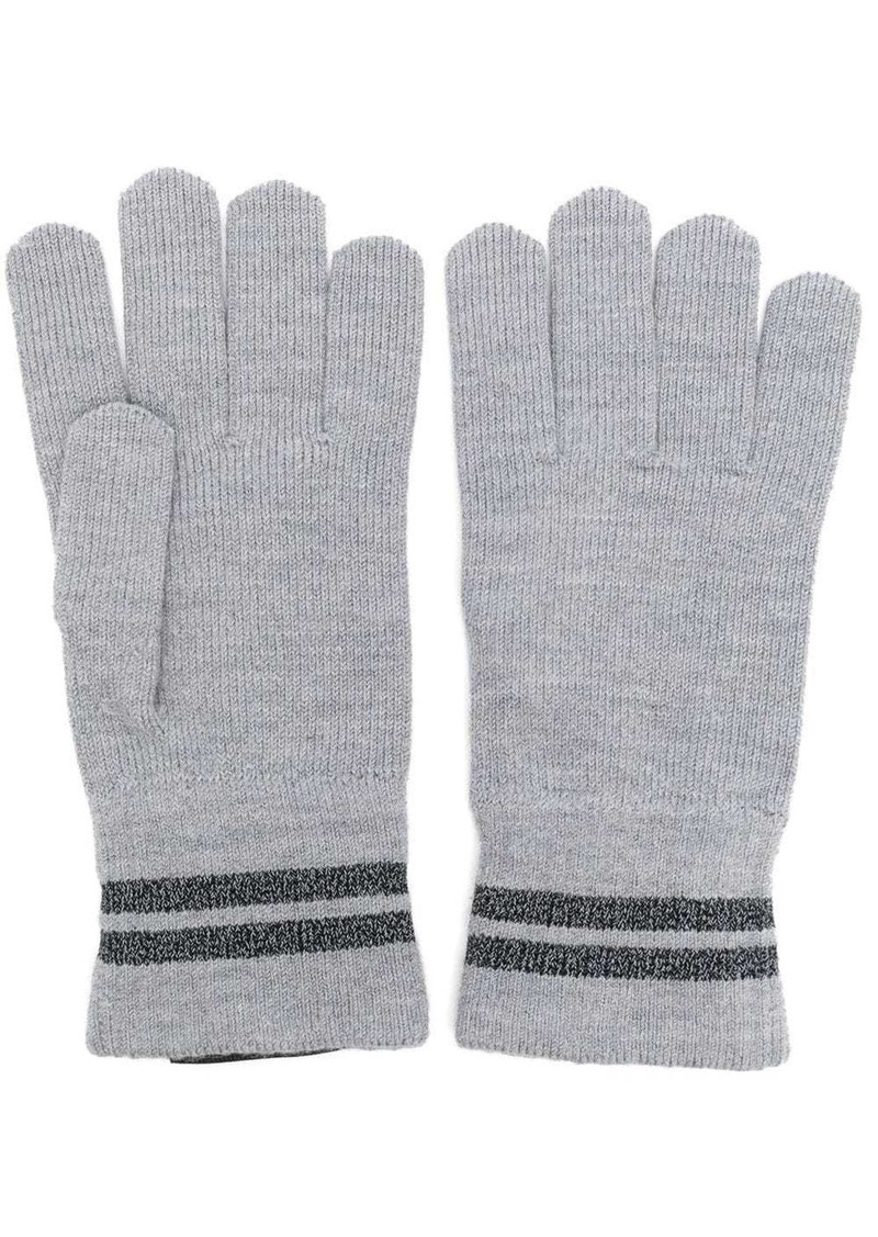 Canada Goose striped knit gloves