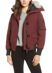 Women's Canada Goose Chilliwack Fusion Fit 625 Fill Power Down Bomber Jacket With Genuine Coyote Fur Trim