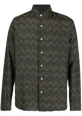 Canali camouflage-pattern shirt