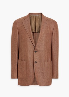 Canali - Cashmere and silk-blend tweed blazer - Brown - IT 50