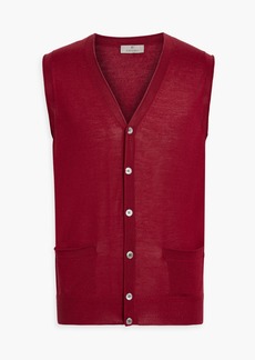 Canali - Cashmere and silk-blend vest - Burgundy - IT 50