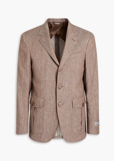 Canali - Mélange linen-blend blazer - Brown - IT 50