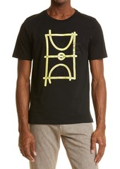 Canali Basketball Cotton Graphic Tee in Black at Nordstrom