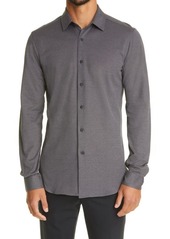 Canali Black Edition Solid Oxford Cloth Dress Shirt at Nordstrom