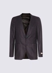 CANALI BROWN WOOL BLAZER