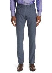 Canali Classic Fit Heathered Wool Sport Trousers