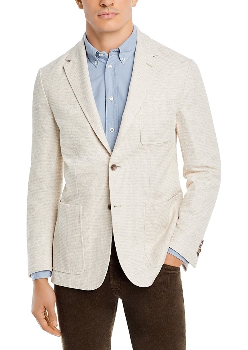 Canali Cotton & Linen Textured Jersey Regular Fit Sport Coat