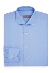 Canali Crosshatch Textured Solid Regular Fit Dress Shirt