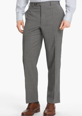 Canali Flat Front Classic Fit Wool Dress Pants in Light Grey at Nordstrom