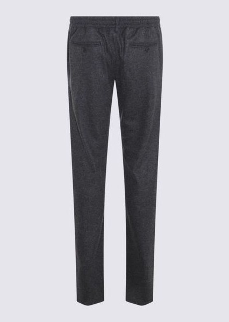 CANALI GREY VIRGIN WOOL AND CASHMERE BLEND PANTS