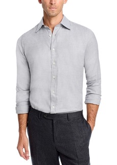 Canali Herringbone Regular Fit Sport Shirt