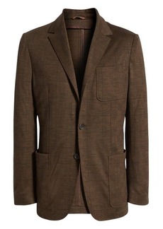 Canali Impeccable Plaid Wool Blend Jersey Sport Coat