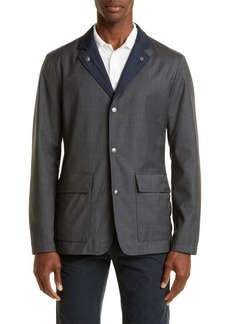 Canali Impeccable Reversible Wool Sport Coat in Grey at Nordstrom