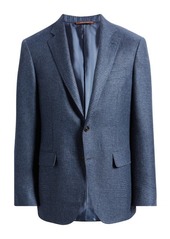 Canali Kei Trim Fit Houndstooth Check Cashmere Sport Coat